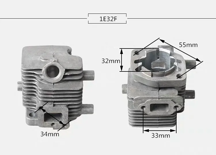 Комплект цилиндров 32 мм для ZENOAH kazei KS360 KS375 22.5cc ZYLINDER поршневый кольцевой штифт зажимы в сборе 2300 2310 головки триммер части