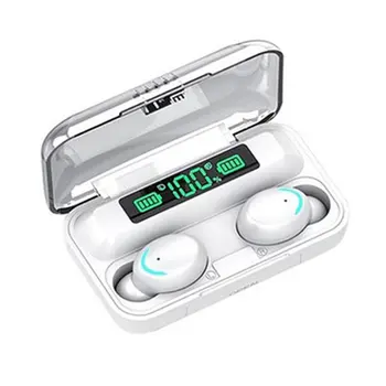 

LED Power Display Touch Control Headset 8D Surround Sound With Microphone Durable Practical Wireless Headset