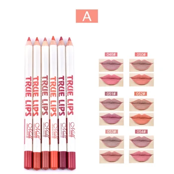 6Pcs set Lipliner Pencil Matte Lipstick Waterproof Long Lasting Women Makeup crayon a levre maquiagem