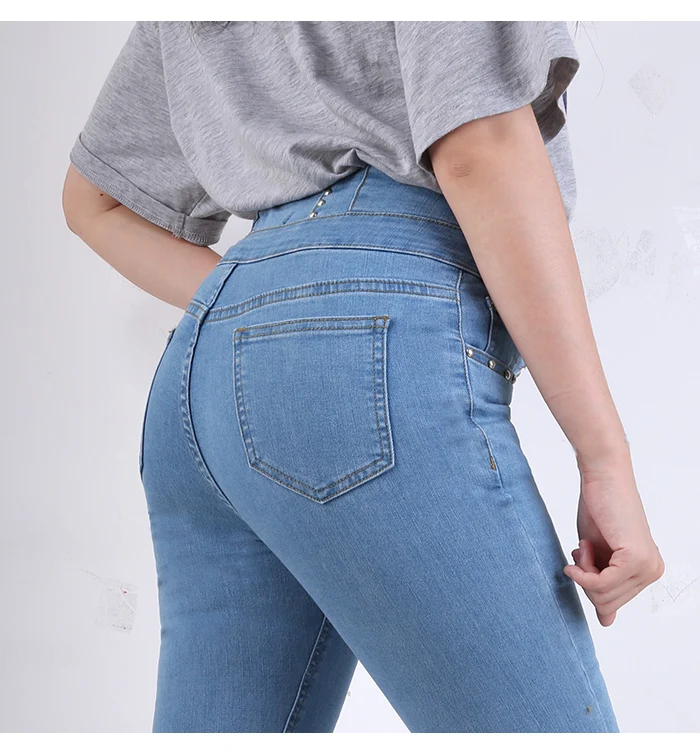 LEIJIJEANS, осенне-зимние синие эластичные джинсы для мам с высокой талией, модные стильные женские джинсы размера плюс 5XL 6XL