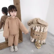 MILANCELMILANCEL/ комплект одежды для детей, вязаные толстовки и штаны для девочек, комплект детской одежды из 2 предметов