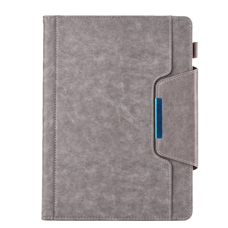 Gray Чехол для iPad 10,2 чехол 7-го поколения Чехол Fundas для iPad чехол 10,2 Высокое качество кожаный держатель для карт - Цвет: Gray
