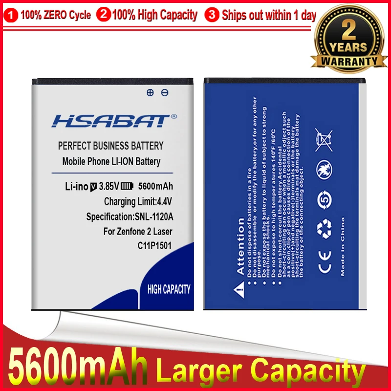 Аккумулятор HSABAT 5600 мАч для ASUS ZenFone 2 ZenFone2 Laser Selfie ZE601KL ZE550KL ZD551KL C11P1501 ZE551KL ZE600KL Z00LD