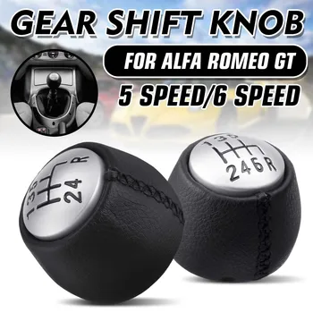 

5/6 Speed MT Car Gear Shift Knob Leather Gear Shifter Lever Stick Pen Hand Ball For Alfa/Romeo GT 147 166