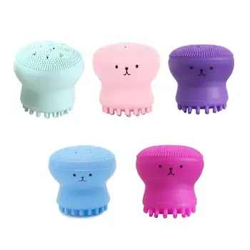 

Small Octopus Face Brush Mini Massage Brush Octopus Waterproof Silicone Brush Deep Cleansing Refreshing Exfoliator Wash Tools