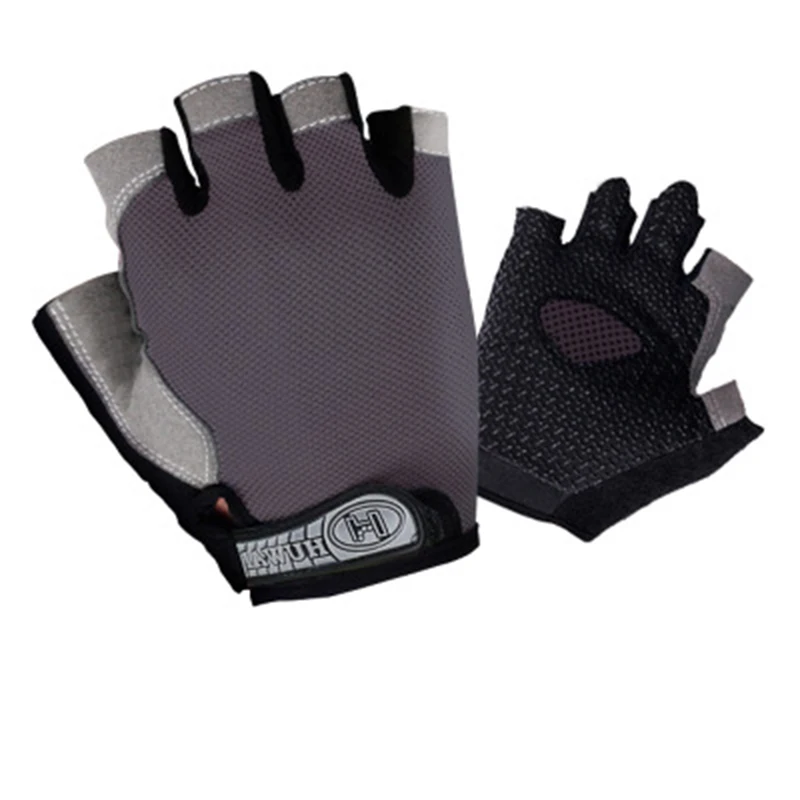 Летние модные спортивные перчатки с полупальцами, высокие эластичные дышащие сетчатые Нескользящие перчатки, уличные перчатки для велоспорта и пешего туризма RR7360 - Цвет: grey