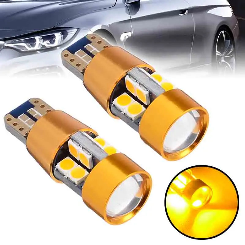 Car Light Source 2pcs/set T10 168 194 2825 W5W 19LED Amber Car Parking Backup Position Light Bulb DC 12V