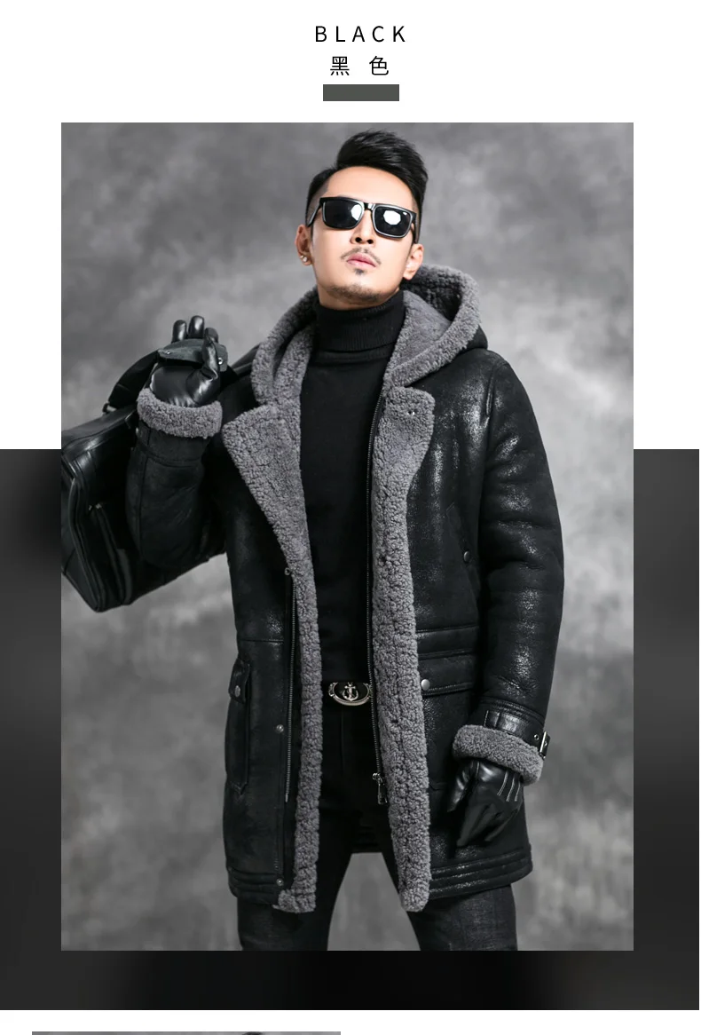 Куртка из натуральной кожи, зимняя мужская куртка, оригинальное пальто из натуральной шерсти, роскошное Мужское пальто из овчины размера плюс, 5xl, Erkek mon 4670