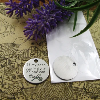 

10pcs--"If my papa can't fix it no one can"stainless steel charms 5 styles for choosing DIY Charms for necklace bracelets
