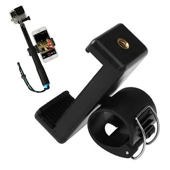 

Mobile Phone Clip Mount Bracket Adapter APP Cell Phone Holder for GoPro Hero 7 6 5 4 Selfie Stick 3 Way Monopod Extend Pole