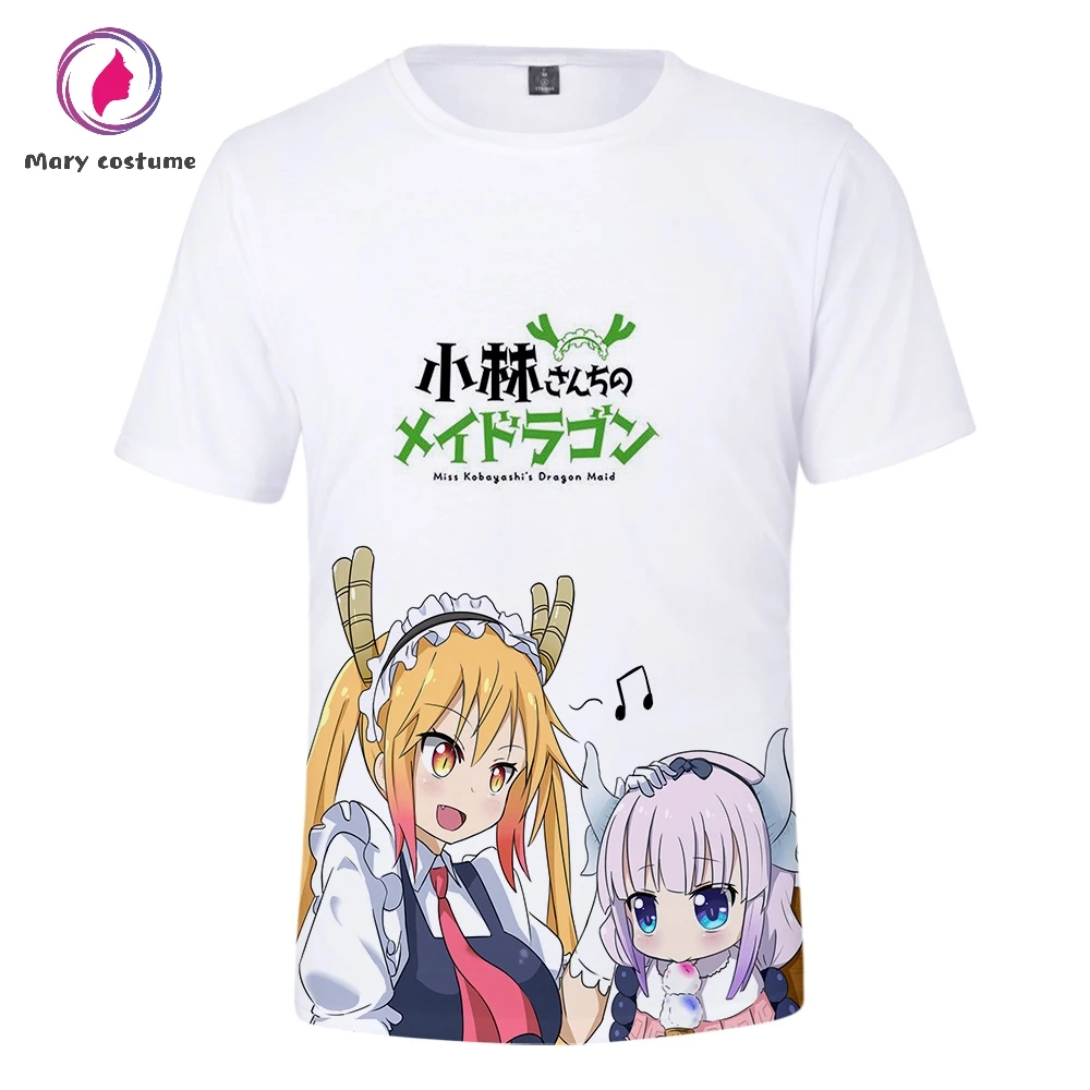 Футболка Miss Kobayashi's Dragon Maid мужская летняя футболка из 3D полиэстера с короткими