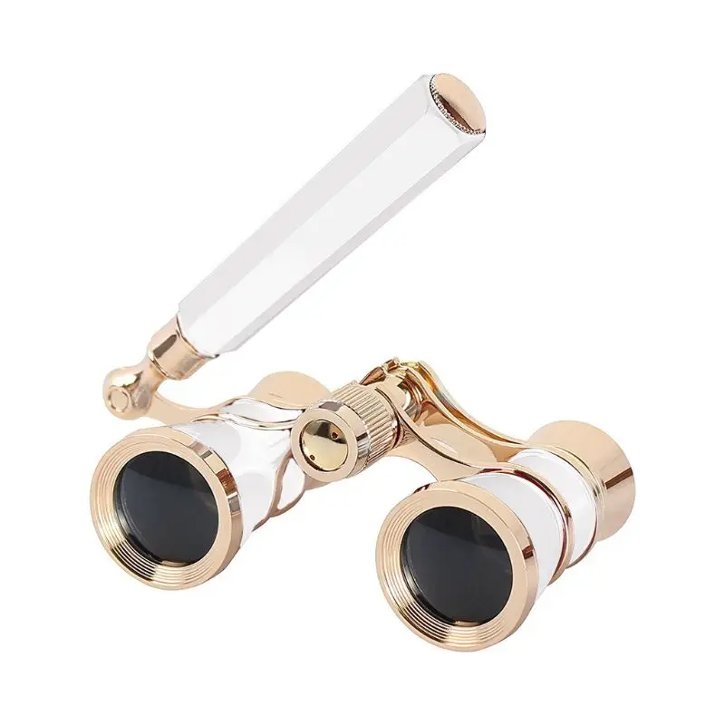 Mini protable vintage óculos telescópio binocular com alça moda elegante
