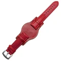 Red silver buckle