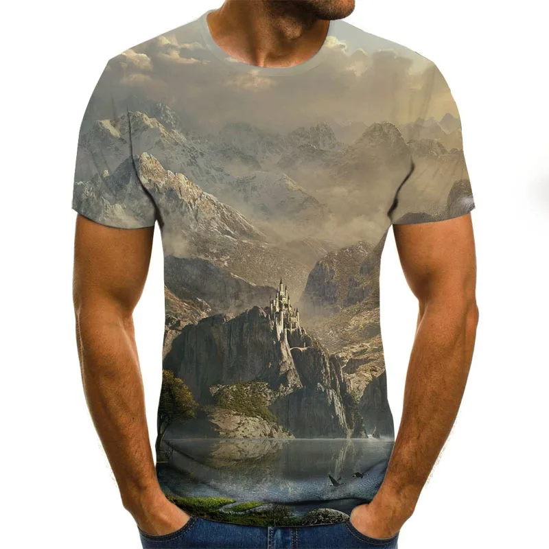 

2020 new products for men and women starry sky printing 3D short-sleeved T-shirt popular science fiction t-shirt xxs-6xl