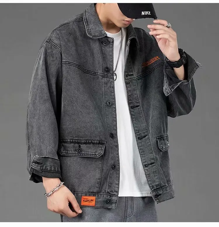 Hip Hop Mens Jean Jackets Male Casual Loose Outerwear Loose Overalls Coat Men Denim Jacket Streetwear 7 Hc447cdee108a4fa388b194d9a1036c97H