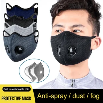 

Unisex Cycling Face Mask PM2.5 Dust Mask Activated Carbon Filter With Filter Anti-Pollution Bicycle Bike Breathable Mask Cover