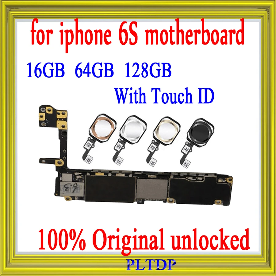 Высокое качество, Заводская Разблокировка для iphone 6s 4," материнская плата с/без Touch ID, оригинальная материнская плата для iphone 6s