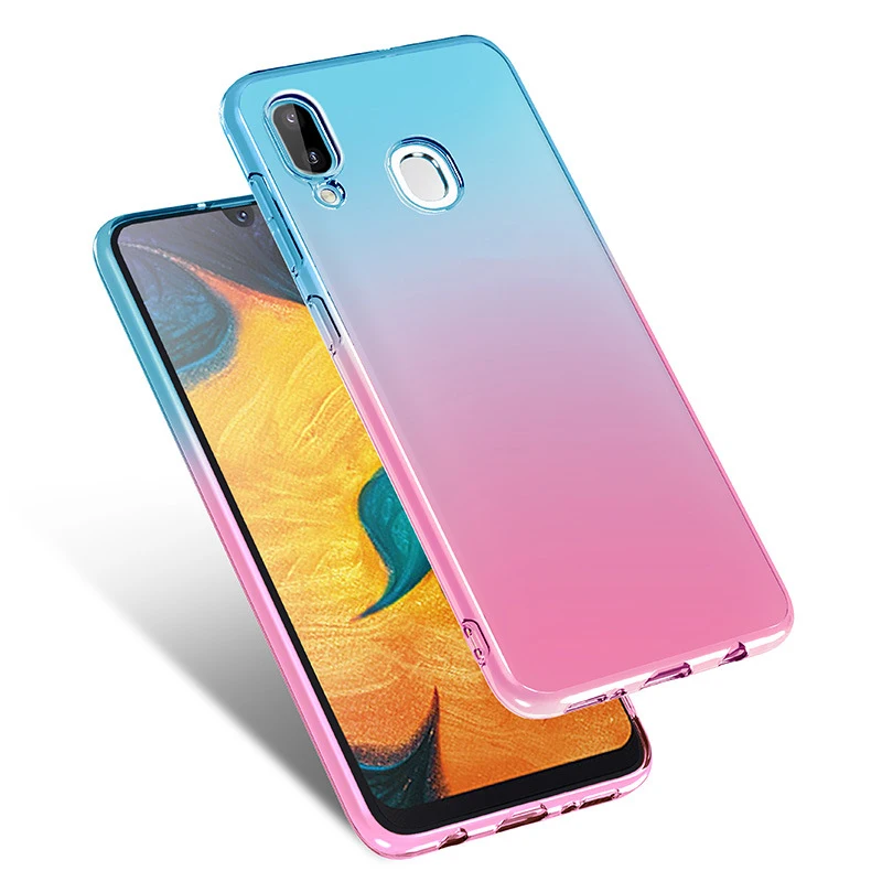 500 шт градиентный цветной, мягкий, из ТПУ силиконовый чехол для Xiaomi mi 9 SE Red mi 7 6 Note Pro Go ультратонкий противоударный чехол