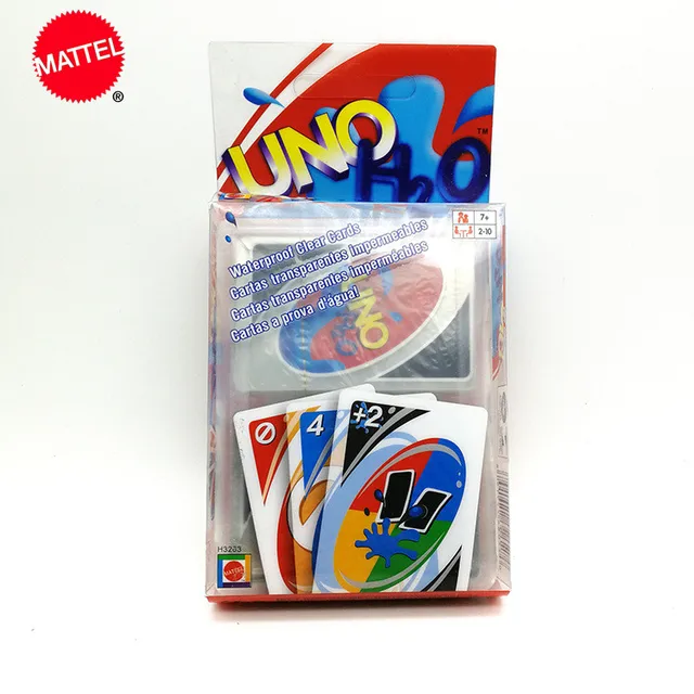 Mattel Games UNO Card Game Creative Transparent Plastic Playing Card Crystal Waterproof Playing Card Can Be Washed UNO Card Game 1