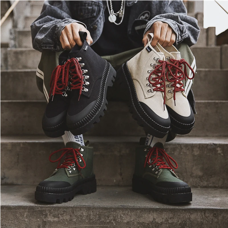 

Men's autumn breathable England high to help Martin boots retro men's boots tide shoes tooling military boots snow men's shoes