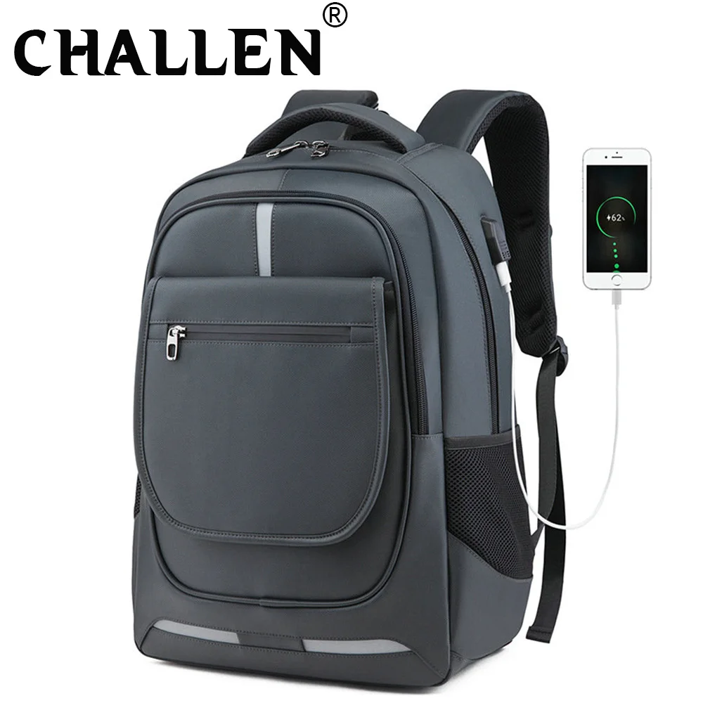 Модный мужской рюкзак с большой емкостью USB рюкзаки многофункциональные