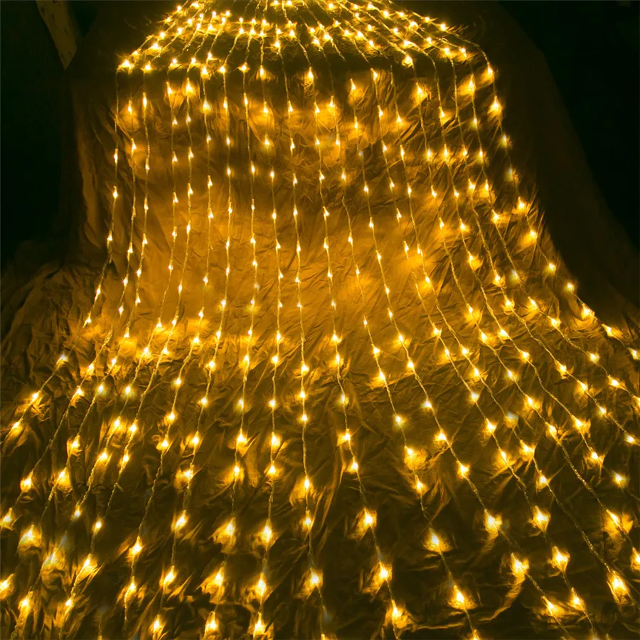 6*3M 3*6M LED Waterfall String Light Outdoor Curtain Icicle Light Meteor Shower Rain Light Christmas Wedding Garland Light