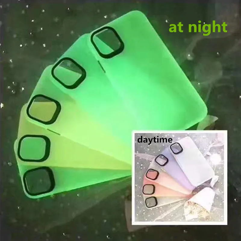 

Fashion Noctilucent Silicone Case For iPhone 11 Pro Max Case X XR XS Max 7 8 Plus Camera Protection Soft TPU Phone Back Cover