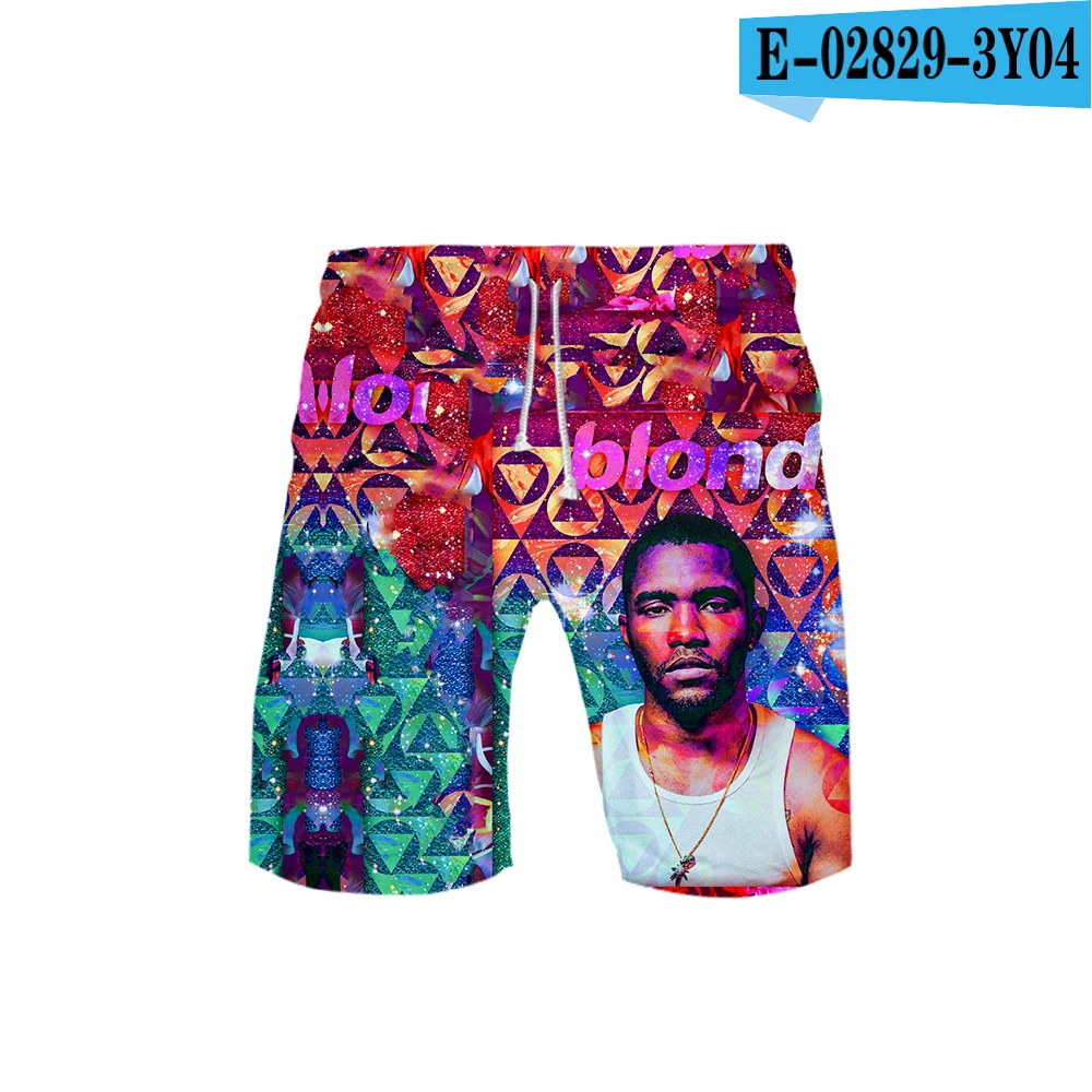 Стиль рисунок Frank Ocean 3D печать футболки мужские летние Лидер продаж Повседневное прохладный и Дышащий вентиляция стиль пляжные шорты - Цвет: Pictured