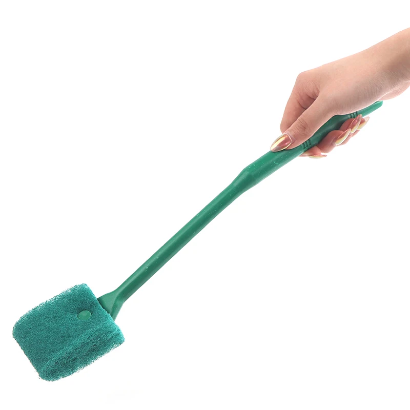 Double Sided Cleaning Brush Plastic Sponge Aquarium Glass Algae Cleaner Glass Plant