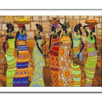 

New Arrival 5D Diamond Painting African Woman Diamond Embroidery Mosaic Full Square Cross Stitch Kits Wall Home Decoration