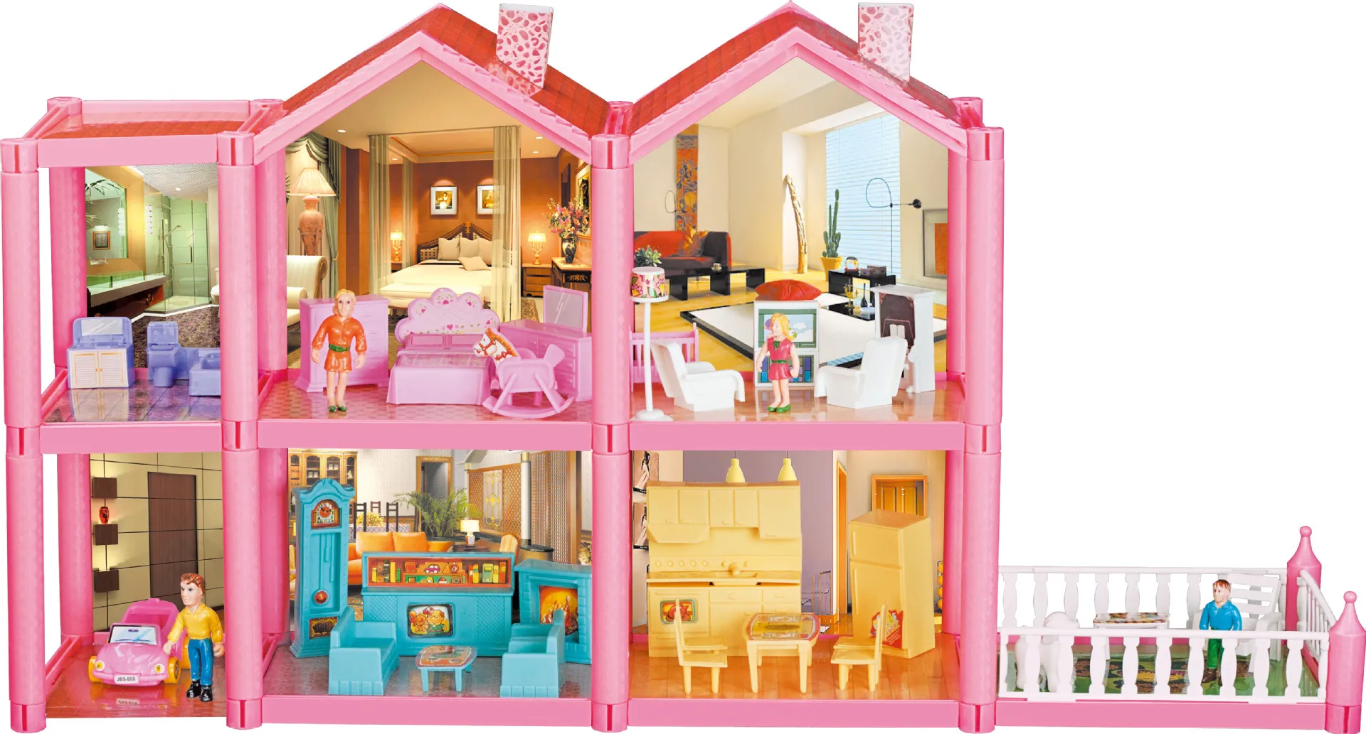 Taobao горячая Распродажа, Детский развивающий игровой дом, вилла, набор для детей раннего возраста, собранная игрушка для девочек, Прямая с фабрики