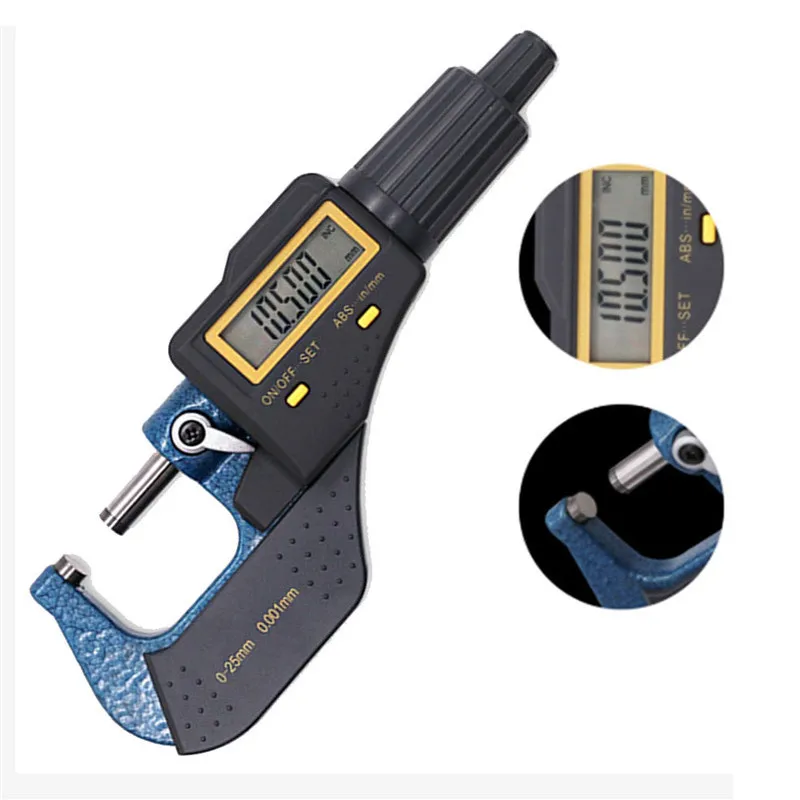 

0.001 mm electronic outside micrometer 0-25 mm with Extra Large LCD Screen digital micrometer electronic Digital Caliper gauge
