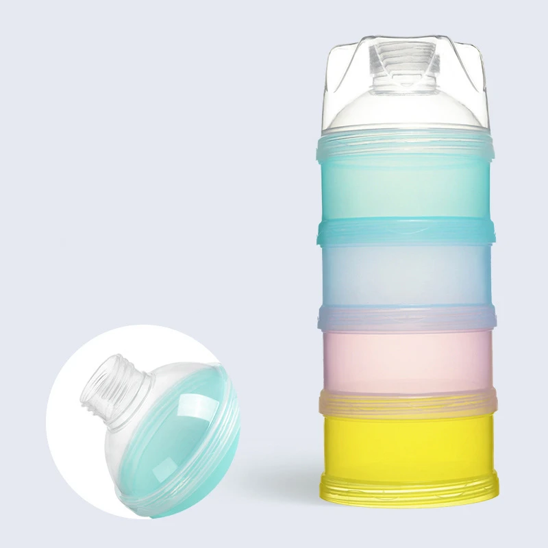 

Baby Food Storage Feeding Box Food Container Storage Box for Baby KidsToddler Four Layer Portable Milk Powder Formula Dispenser
