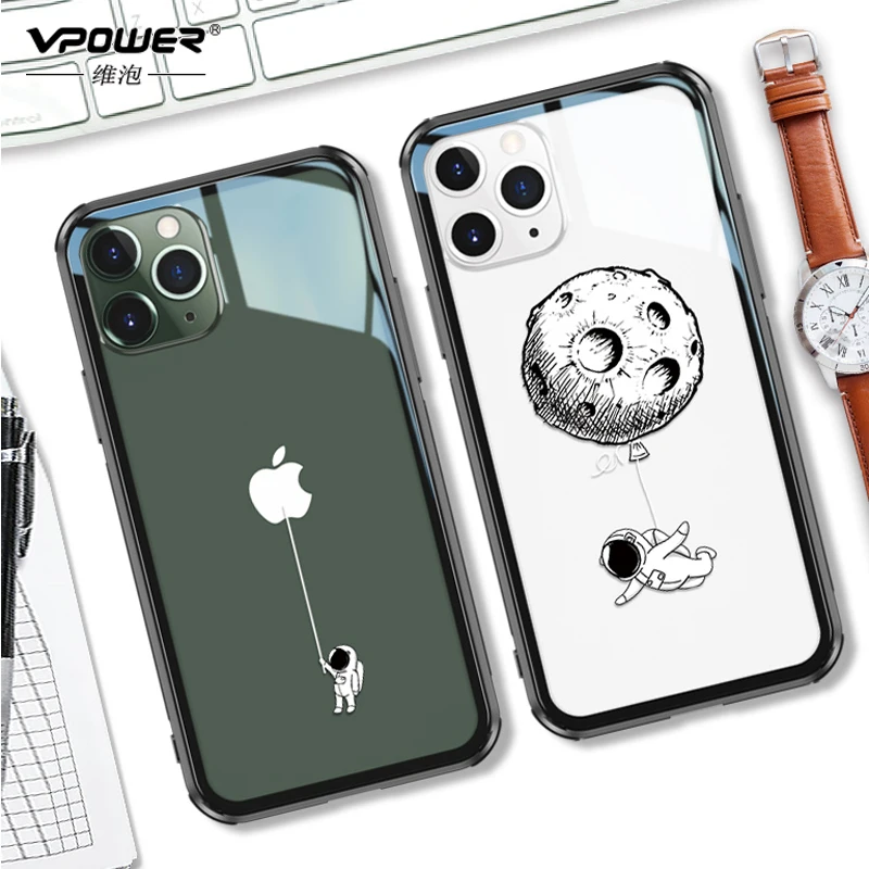 

Tempered glass Case For iphone 11 pro max 6.5 6.1 protection transparant clear phone cases for iphone 11 pro glass shell cover
