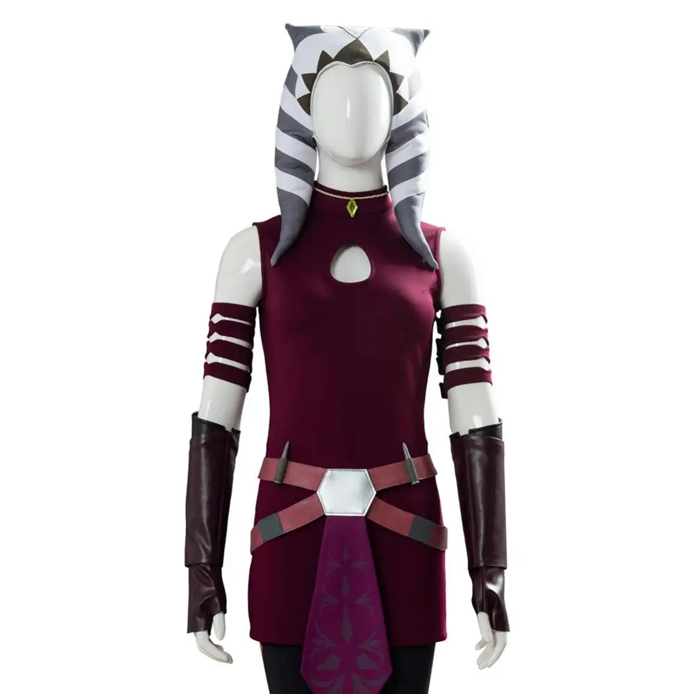 Костюм для косплея Звездные войны Ahsoka Tano костюм Униформа костюмы на Хэллоуин
