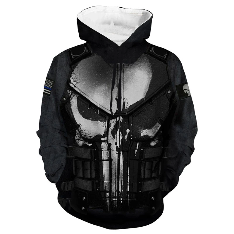 men's punisher hoodie