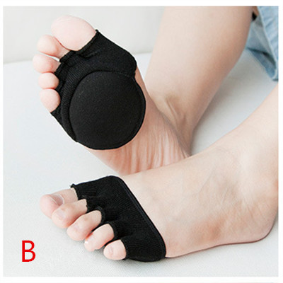 Socks Women Socks Invisible Female Summer Cotton High-heeled Short Half Palm Shallow Port On-slip Open Toe Socks
