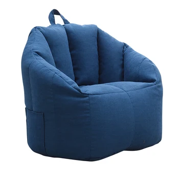 

Cloth Living Room No Filler Home Decor Washable Zipper Closure Playroom Bean Bag Cover Bedroom Soft Easy Clean Large With Handle