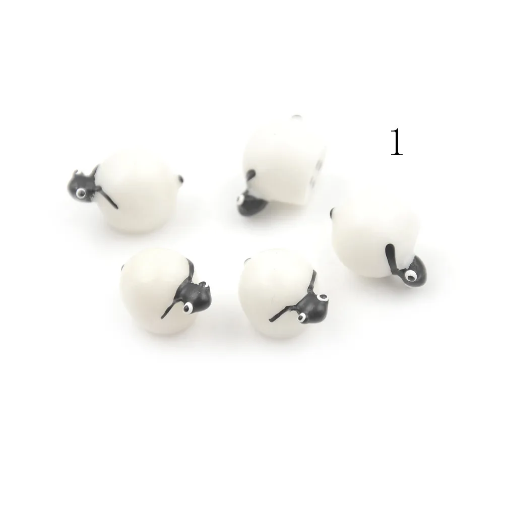 5pcs/set Resin Sheep Family Animal Miniatures Home Micro Fairy Garden Figurines Home Garden Decor DIY Accessories