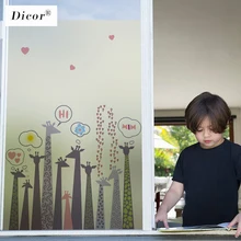 DICOR витражная статическая пленка для окон матовая непрозрачная уединенная стеклянная наклейка оконный Декор цифровая печать Logy Deer BLT318