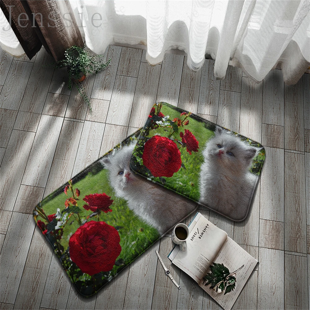 Anti-Skit Doormats Animals Soft Carpet Cat Pet 3D Printing Cute Floor Mat For Home Entrance Porch Kitchen Bedroom Decoration Rug Anti-Skit Doormats Animals Soft Carpet Cat Pet 3D Printing Cute Floor Mat For Home Entrance Porch Kitchen Bedroom Decoration Rug