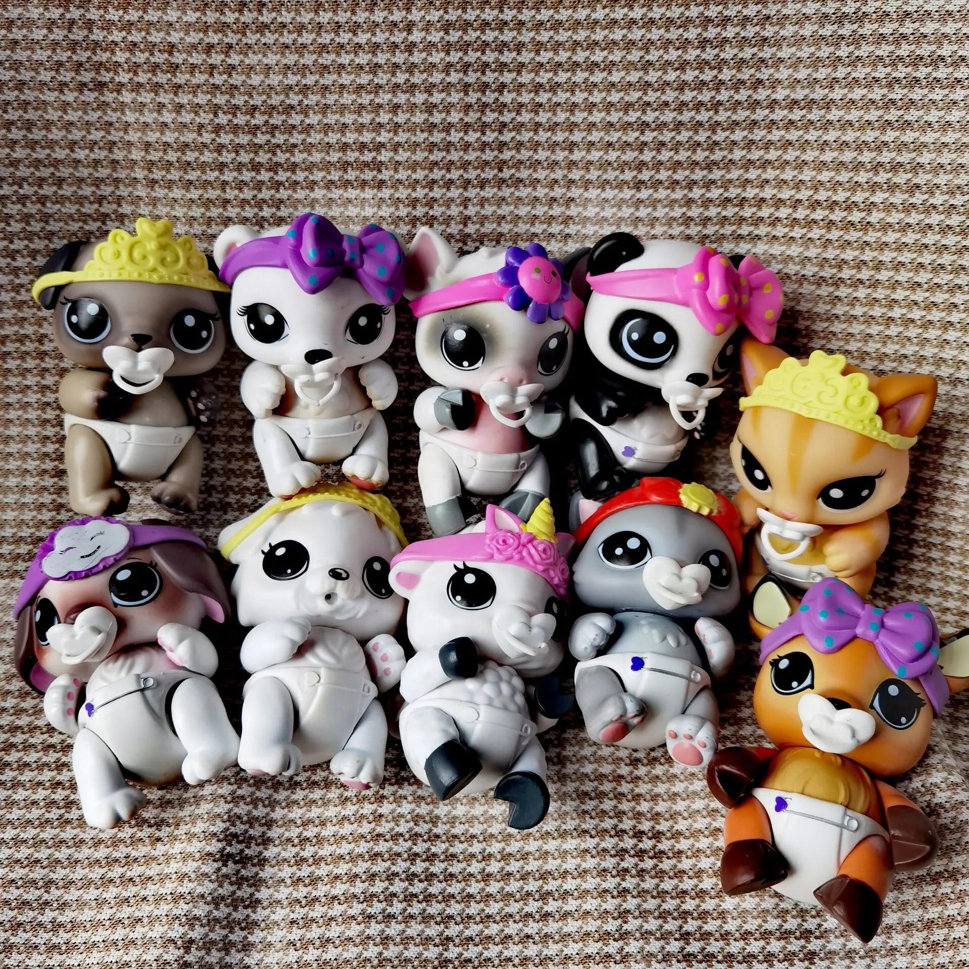 Muñecos de PVC para niños y niñas, minianimales de juguete de PVC, peludo, Panda, Pengiun, regalo
