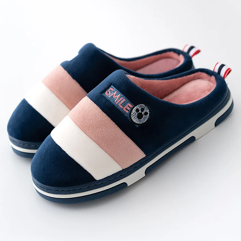 

Slippers women Winter Plus size 43-46 Velvet Suede Indoor shoes woman Mix color Keep Warm Non slip Soft women slippers home