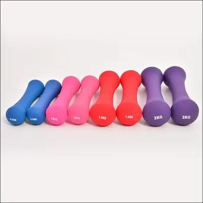 2kgx2pcs Home Fitness Yoga Lady Dumbbells Plastic Arm Skinny Rubber Bags Small Dumbbells Fitness Equipment