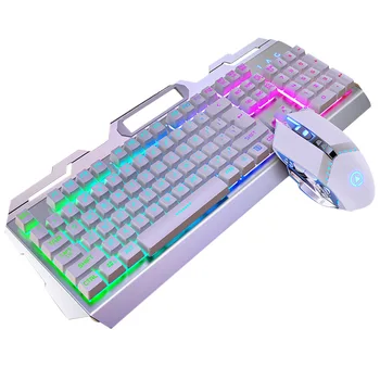 

Durable Desktop Office Work Universal Home Computer Game Gaming Keyboard Mouse Set LED Backlight For Laptop USB Wired Mechanical