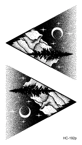 Rocooart временная татуировка наклейка Геометрическая планета Медузы Татуировка черный треугольник Татуировка боди-арт Мужская поддельная Водонепроницаемая татуировка - Цвет: HC-192p