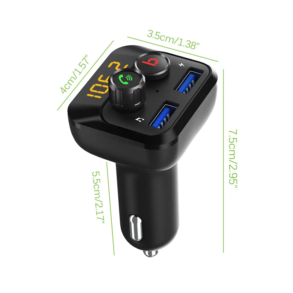 Vehemo BT201D двойной USB Bluetooth fm-передатчик Bluetooth автомобильный комплект с функциями "hands free" и Bluetooth для автомобиля зарядное устройство MP3-плеер портативная TF карта