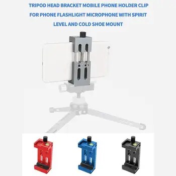 

1PC Aluminium Alloy Genus Mobile Phone Clip Photography Head Fixed Camera Tripod Clip Tripod Phone Mobile G9Y9