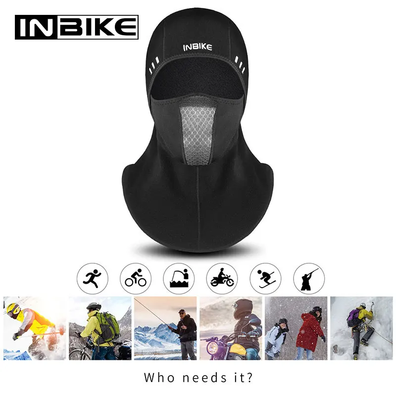 Зимняя Балаклава для мотоцикла INBIKE лыжный головной убор на все лицо