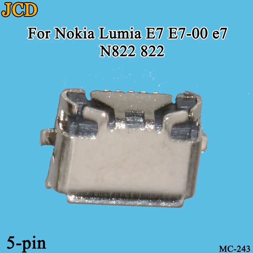 JCD 50 шт./лот Micro гнездо для зарядки USB разъем док-станция для Nokia Lumia E7 E7-00 e7 N822 822 разъем для зарядки